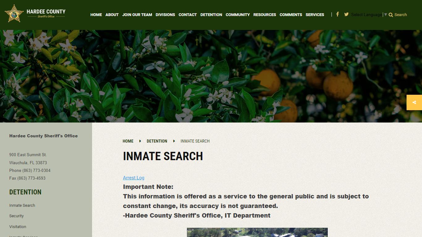 Inmate Search - Welcome to Hardee County Sheriff s Office